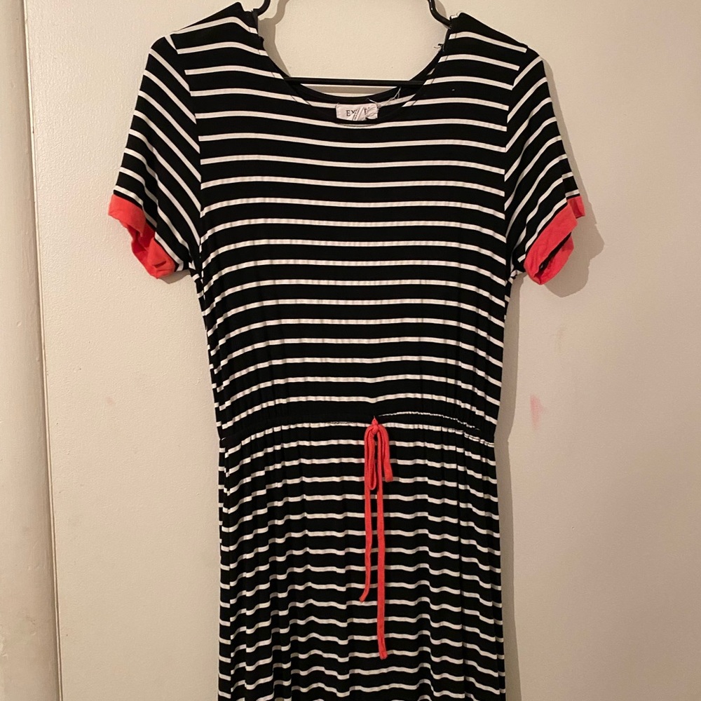 Exist black and white striped maxi dress